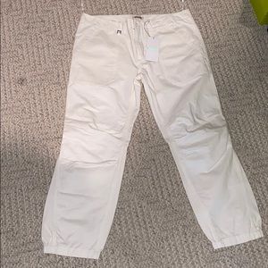 Zadig and voltaire white cuffed jogger like pants